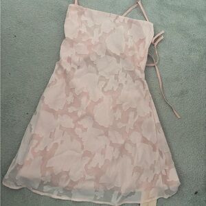 SHEIN Pink Ruffled Tiered Sundress